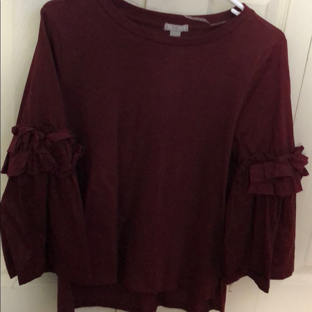 Wide sleeve boho top